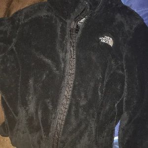 black north face jacket .